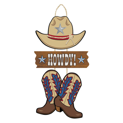 Howdy Western Triple Sign