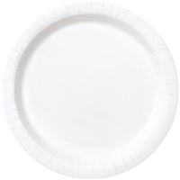 White 10in Paper Dinner Plates 20ct | Solids