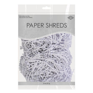 Package of paper shreds with visible brand name on a white background
