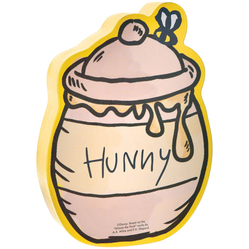 Honey jar with 'Hunny' text on a white background