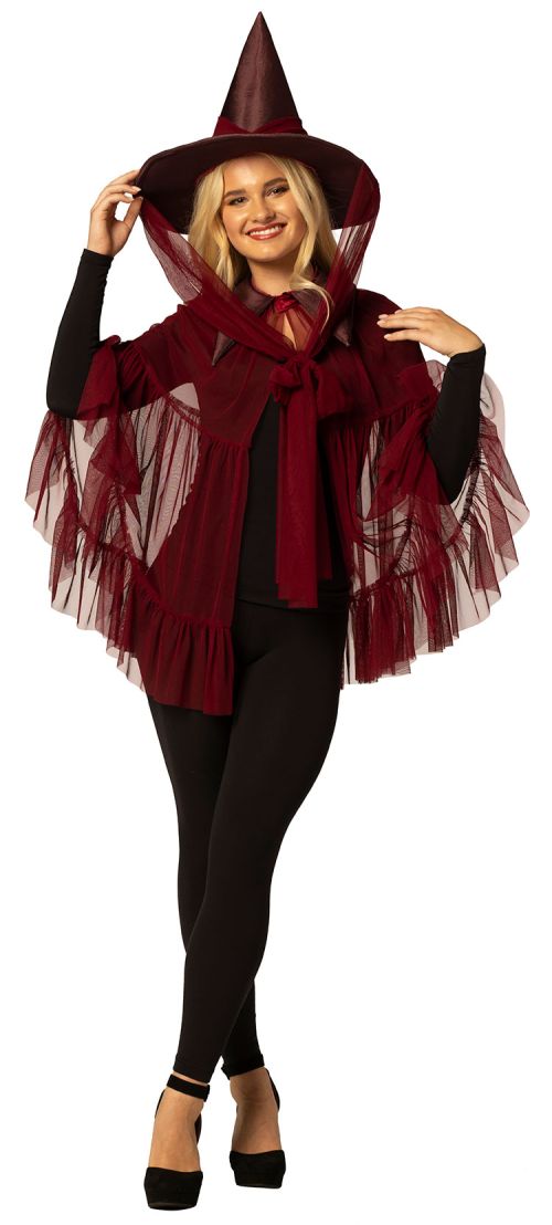 Witch Hat & Cape | Burgundy