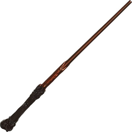 Wooden magic wand with a dark brown handle on a white background