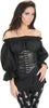 Women's 3/4 Sleeve Renaissance Costume Blouse | Black