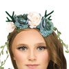 A fabulous Fairy that shimmers and shines!  Iridescent, shimmer fabric, layers of forest greens and golds, soft wings with finger loops for easy wear, and a pretty floral headband.  What's Included Gown Floral Headband Fabric Wings w/Finger Loops