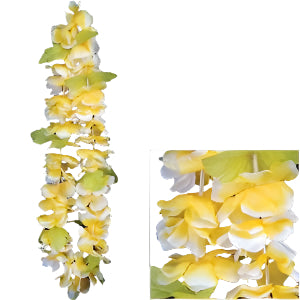 YELLOW WITH WHITE TIP FLOWER LEI