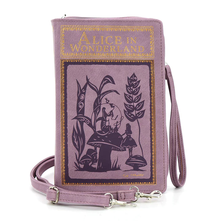 Alice In Wonderland Book Clutch Bag In Vinyl