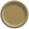 Gold 10in Paper Dinner Plates 20ct  | Solids