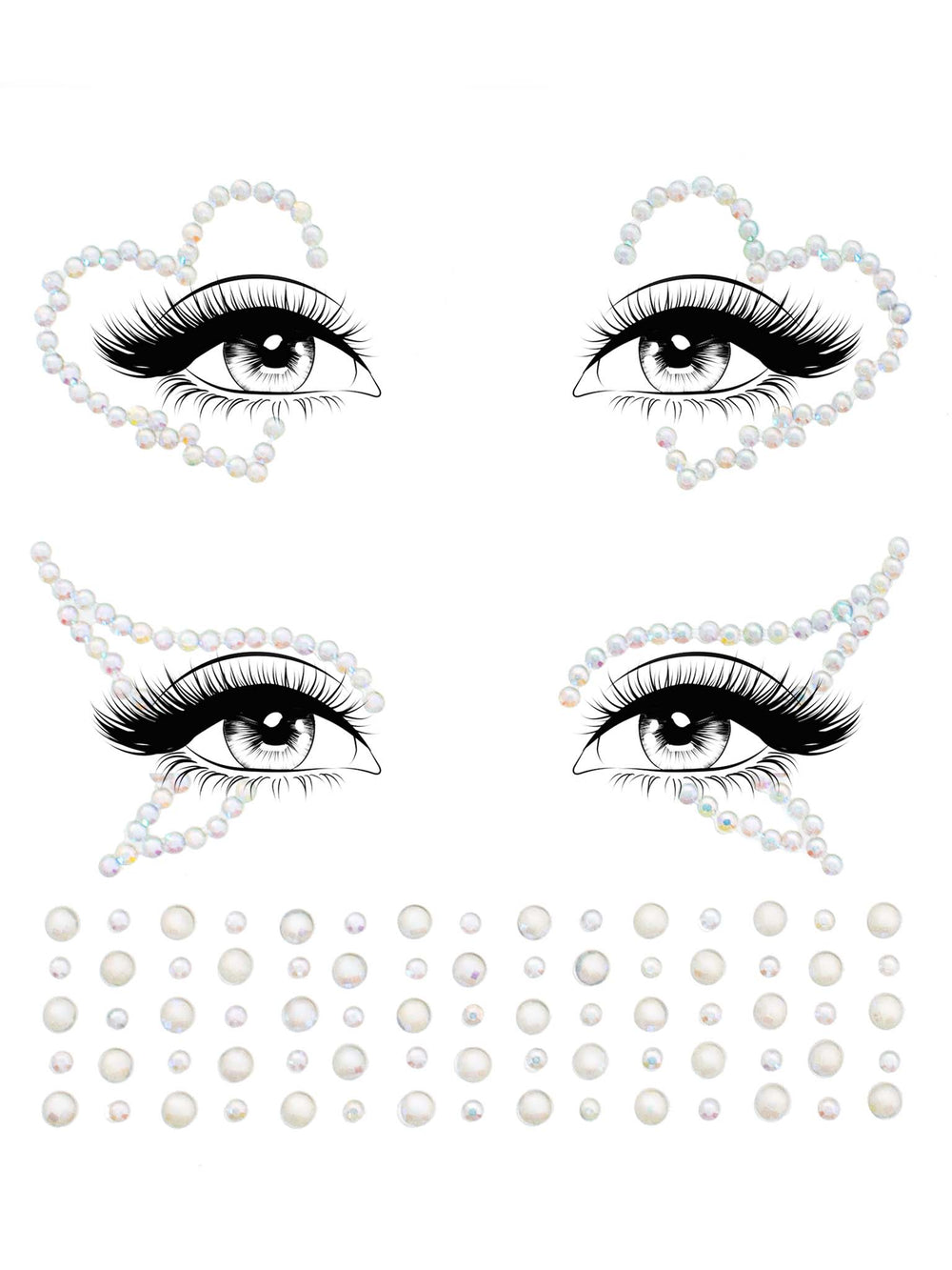 glow in the dark eye jewels