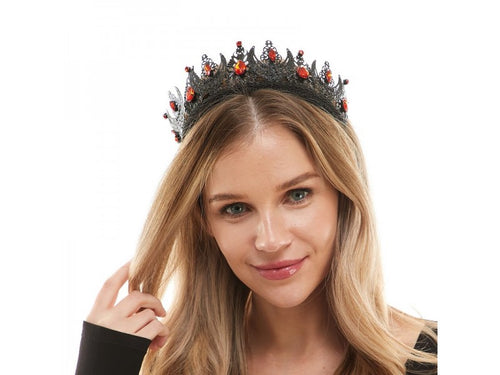 Black Crystal Crown Headband