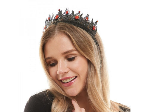 Black Crystal Crown Headband