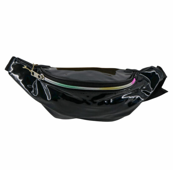HOLOGRAPHIC BLACK FANNY PACK