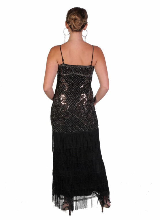 Long Black Flapper Dress | Adult