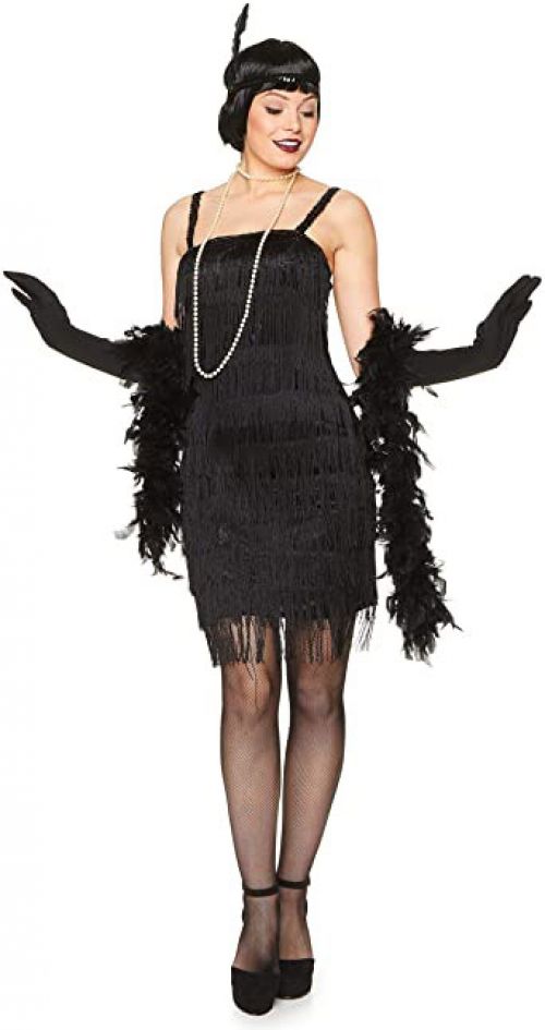 black flapper dress