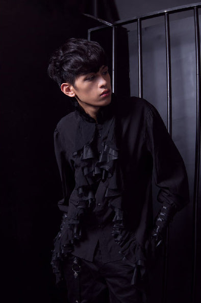 Black Gothic Pirate Shirt | Adult