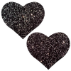 Black Heart Sparkle Pasties | Pastease