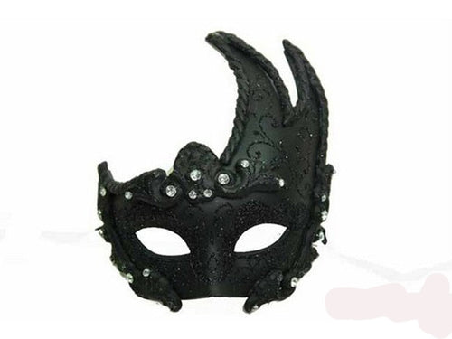 Black Mask With Crystal Stones