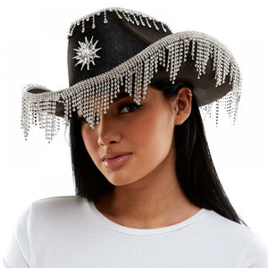 Black Rhinestone Cowboy Hat