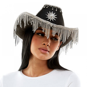 Black Rhinestone Cowboy Hat