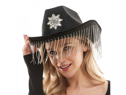 Rhinestone Cowboy Hat | Black