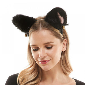 Black Cat Ears with Bells
