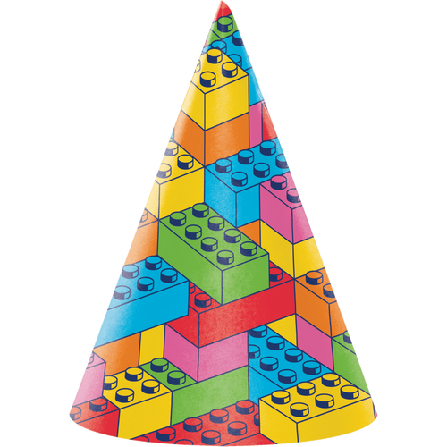 Block Bash Party Hat 8ct