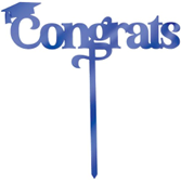 Congrats Cake Topper Grad | Blue