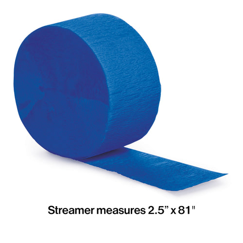 Royal Blue Crepe Streamer | 81ft