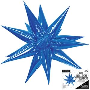 Starburst Foil Mylar Balloon | Blue