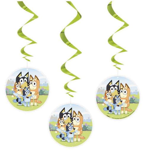 Bluey 26" Hanging Swirl Decorations  3ct