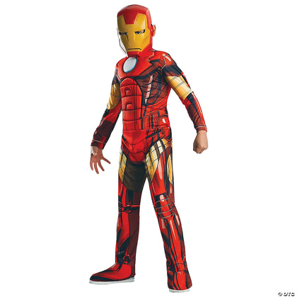 Boy's Deluxe Muscle Iron Man Costume Medium 8-10