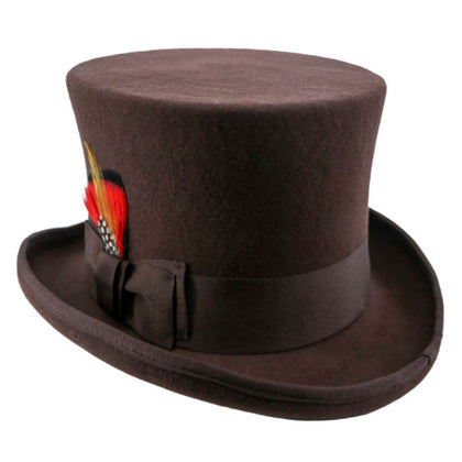 Steampunk Wool Top Hat | Brown