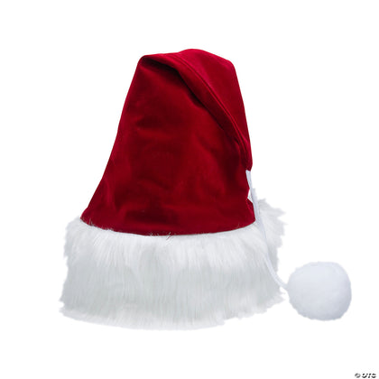 Burgundy Velvet Santa Hat