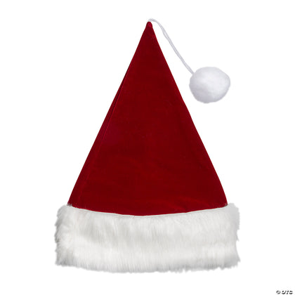 Burgundy Velvet Santa Hat