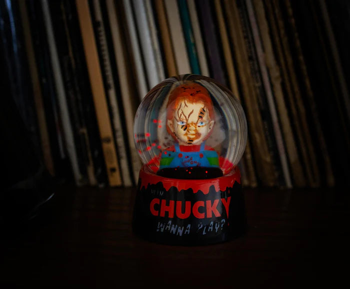 CHILD'S PLAY CHUCKY "WANNA PLAY?" COLLECTIBLE MINI SNOW GLOBE | 3 INCHES TALL