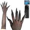 BLACK FISHNET GLOVES WITH NAILS