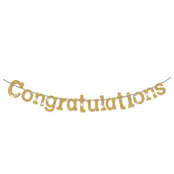 gold congratulations diamond banner