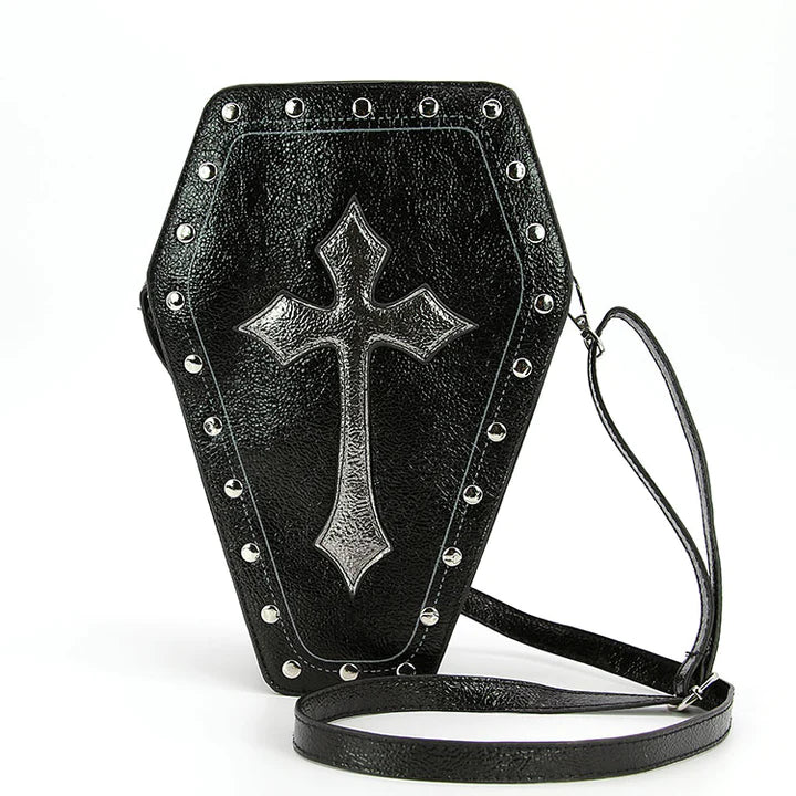 Metallic Cross Coffin Bag  | Halloween