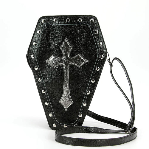 Metallic Cross Coffin Bag  | Halloween