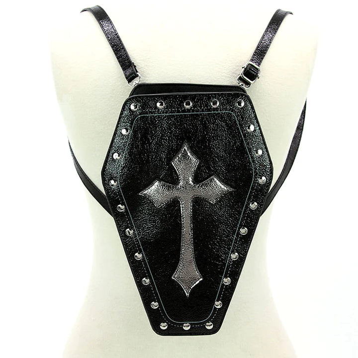 Metallic Cross Coffin Bag  | Halloween