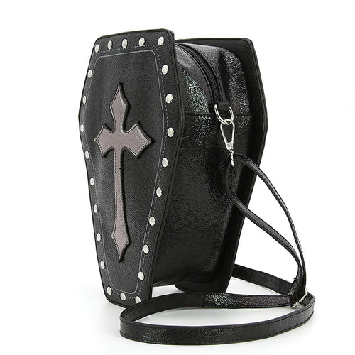 Metallic Cross Coffin Bag  | Halloween