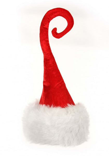 Curly Q Plush Santa Hat