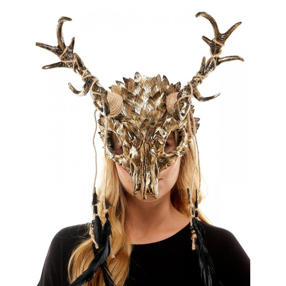 Gold Deer Skull Headpiece