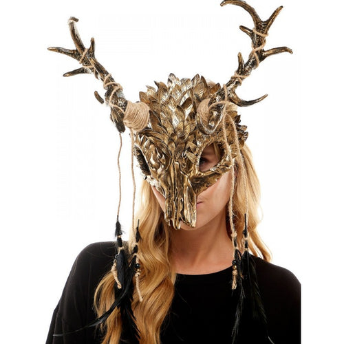 Gold Deer Skull Headpiece