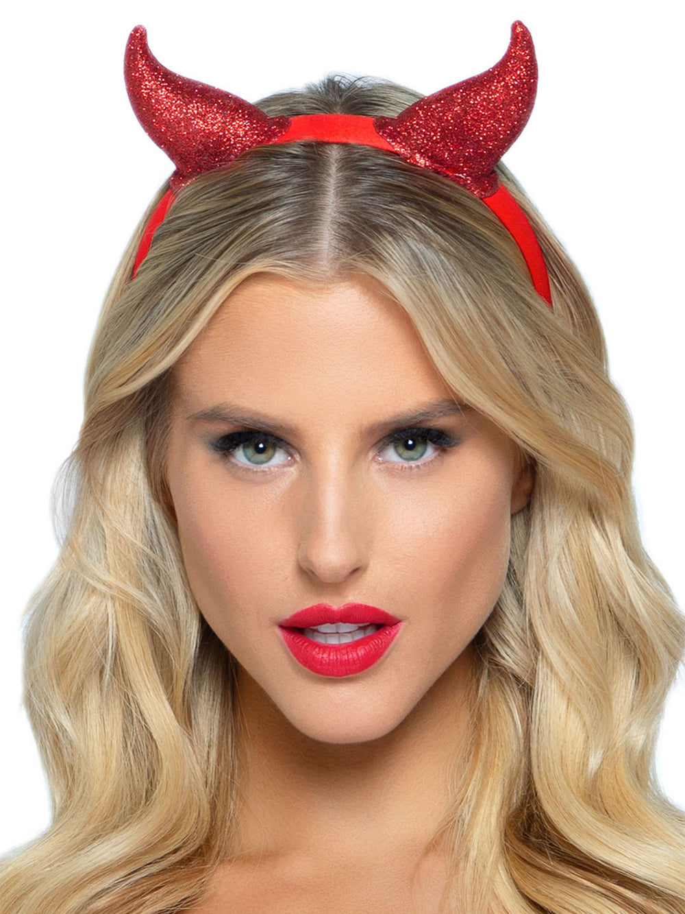 Red Glitter Devil Horns
