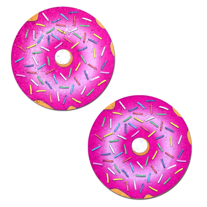 Donut with Pink Icing and Rainbow Sprinkles Nipple Pasties | Pastease
