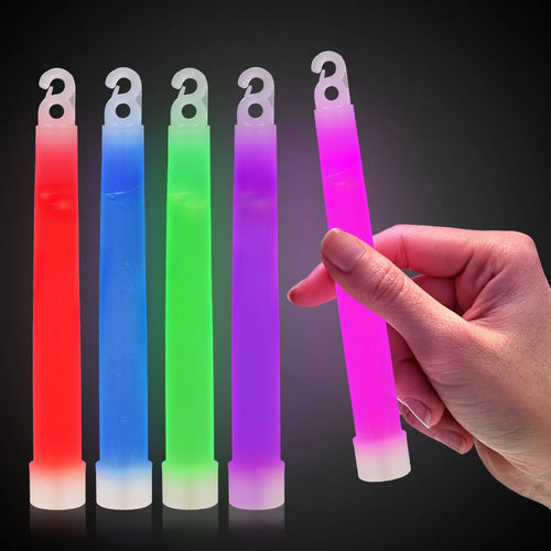 Assorted Color 6" Premium Glow Sticks 25ct