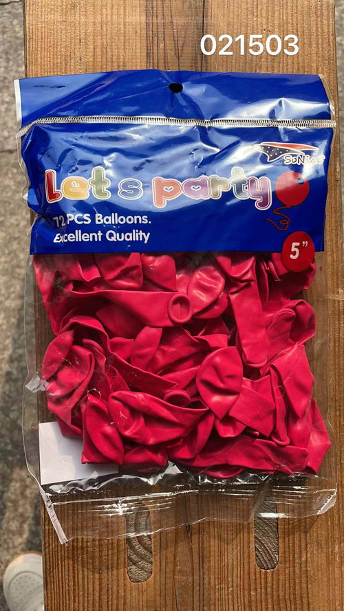 5" Latex Balloons 72pcs/bag | Fuchsia