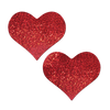 Heart Glitter Red Full Breast Covers Support Tape Pasties | Pastease