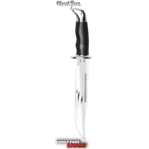 Ghost Face® 13" Chrome Bowie Knife SKU 90747 What's Included Chrome Finish Backer Card