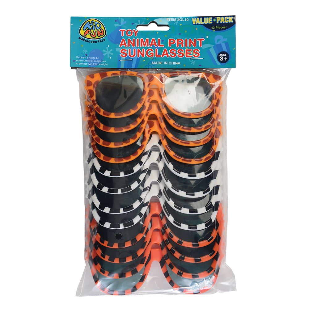 Safari Animal Print Sunglasses 12ct